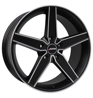 Autec Delano 8,5x20 ET48 5x112 70 schwarz matt poliert