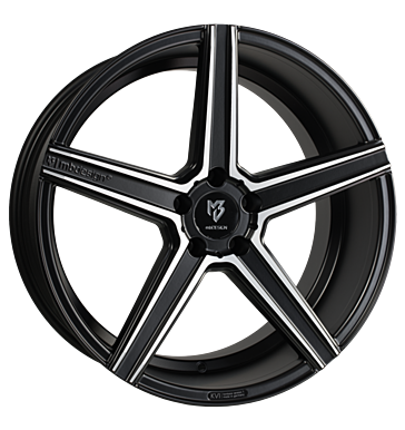 mbDESIGN KV1 DC 12x20 ET30 5x114,3 66,1 Schwarz seidenmatt Konturen poliert