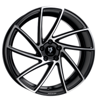 mbDESIGN KV2 8,5x20 ET43 5x108 75 Schwarz seidenmatt...