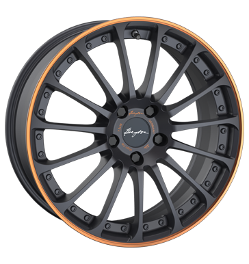 Breyton Magic CW 8,5x19 ET52 5x112 66,5 matt grey with orange anodized lip