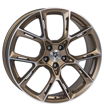 mbDESIGN KX1 9x21 ET35 5x112 75 Bronze hell matt Konturen poliert