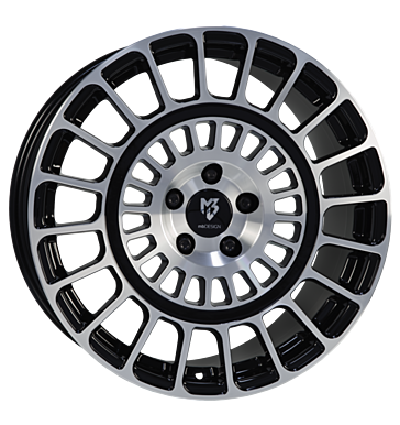 mbDESIGN MSP 8,5x19 ET45 5x112 57,06 schwarz glänzend lackiert Front pol.