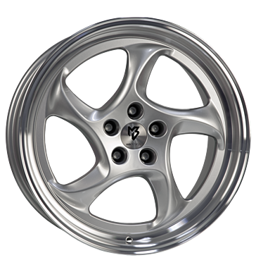 mbDESIGN Turbo 9x19 ET42 5x112 75 silber glänzend lackiert Außenbett pol.