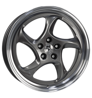 mbDESIGN Turbo 9x19 ET42 5x114,3 75 Grau glänzend...