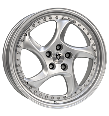 mbDESIGN Turbo S 8,5x19 ET45 5x114,3 75 lichtsilber glänzend lackiert