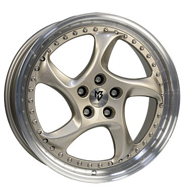 mbDESIGN Turbo S 9x19 ET42 5x114,3 75 champagner glänzend Außenbett pol.