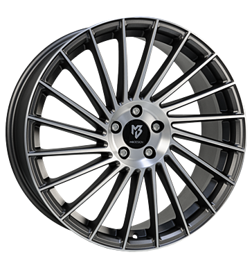 mbDESIGN VR3 7,5x18 ET45 5x108 75 grau matt lackiert Front poliert
