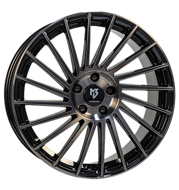 mbDESIGN VR3 8,5x19 ET45 5x108 75 rauchschwarz glänzend lackiert Front pol.
