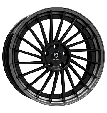 mbDESIGN VR3.2 DC 10,5x20 ET45 5x112 75 Stern schwarz glänzend Bett grau matt lackiert