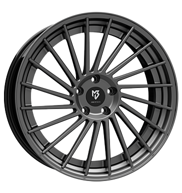 mbDESIGN VR3.2 DC 10,5x20 ET45 5x120 72,55 Stern grau matt Bett grau matt