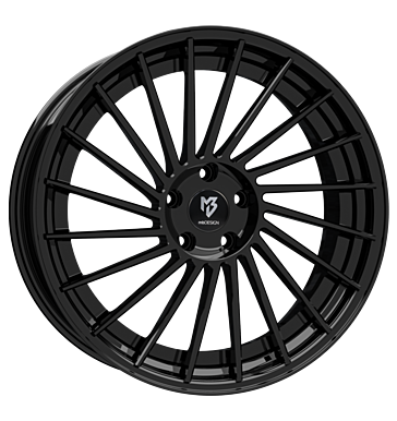 mbDESIGN VR3.2 DC 10,5x21 ET35 5x112 75 Stern und Bett schwarz glänzend lackiert