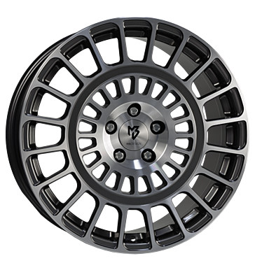 mbDESIGN MSP 8,5x19 ET50 5x114,3 75 grau glänzend lackiert Front pol.