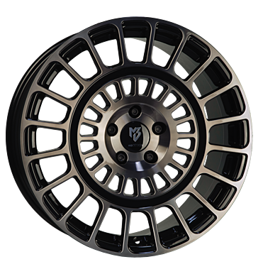 mbDESIGN MSP 8,5x19 ET50 5x112 75 rauchschwarz glänzend lackiert Front pol.