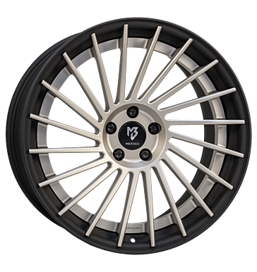 mbDESIGN VR3.2 10,5x20 ET45 5x120 72,55 Stern champagner matt Bett schwarz stumpfmatt