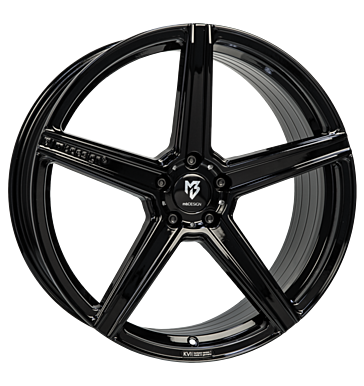 mbDESIGN KV1S 9,5x20 ET20 5x112 75 schwarz glänzend lackiert
