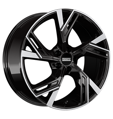 Fondmetal Atena 8x18 ET45 5x108 63,4 glossy black partial machined