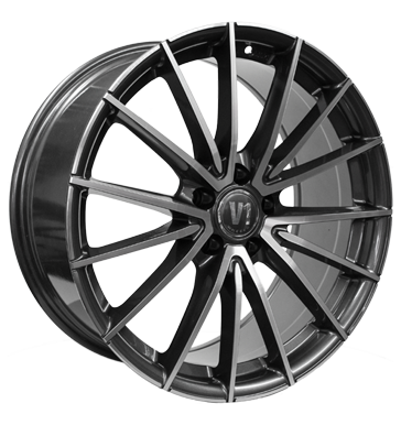 V1 Wheels V2 8,5x19 ET35 5x112 66,6 daytona grau hochglanzpoliert