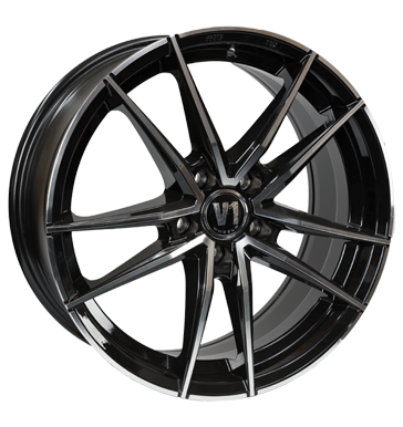 V1 Wheels V3 8x18 ET30 5x112 66,6 black front polish