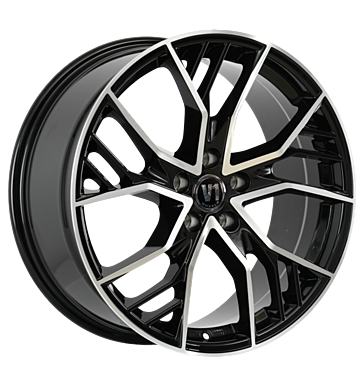 V1 Wheels V7 8,5x19 ET29 5x112 66,6 glossy black machined
