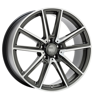 2DRV WH30 7,5x17 ET40 5x112 66,6 daytona grau hochglanzpoliert