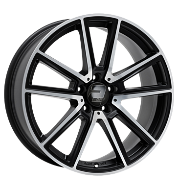 2DRV WH30 7,5x17 ET36 5x112 66,6 schwarz matt poliert