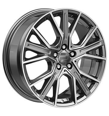 2DRV WH34 8,5x20 ET40 5x112 66,6 daytona grau hochglanzpoliert