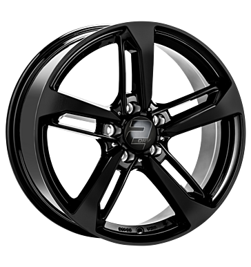 2DRV WH36 8,5x19 ET30 5x112 66,6 schwarz glänzend lackiert