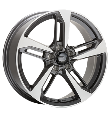 2DRV WH36 8,5x19 ET30 5x112 66,6 dark gunmetal hochglanzpoliert