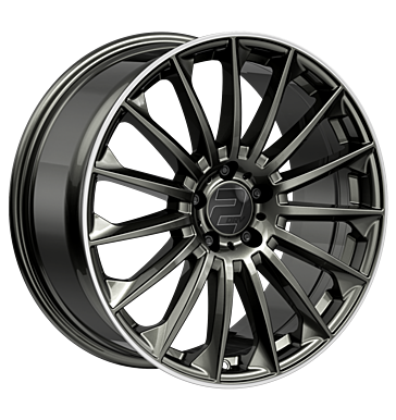2DRV WH39 8,5x19 ET35 5x112 66,6 dark gunmetal lackiert hochgl. Felgenbett