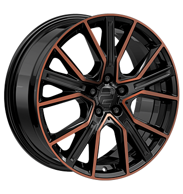 2DRV WH34 8x19 ET40 5x112 66,6 Schwarz Kupfer hochglanzpoliert