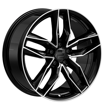 2DRV WH40 8,5x19 ET30 5x112 66,6 schwarz hochglanz poliert