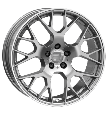 2DRV WH47 8x18 ET40 5x112 66,6 Daytona Grau lackiert hochglanzpol. Felgenbett