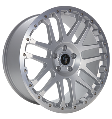 Eta Beta Combat CV 8x18 ET30 6x135 87,1 silver matt lip cap pol