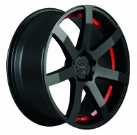 CORSPEED CHALLENGE 10,5x21 / 5x120 ET40 Mattblack Puresports / undercut Color Trim rot