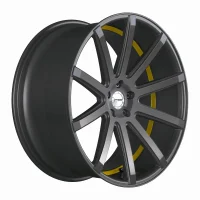 CORSPEED DEVILLE /8,5x19 /5x108 ET40 Gunmetal/ undercut Color Trim gelb