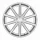 CORSPEED DEVILLE 9x20 / 5x112 ET35 Silver-brushed-Surface/ undercut Color Trim weiß mit Spurplatte BCF22028