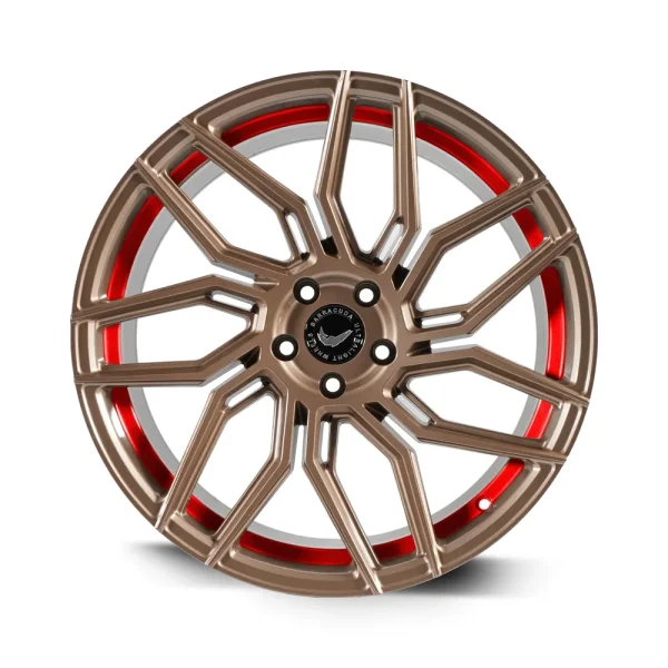 BARRACUDA DRAGOON 10x20 / 5x112 ET40 Higloss-Bronze undercut Trimline red