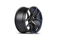 BARRACUDA RAZZER 8,5x19 5x112 ET38 Mattblack undertcut Trimline blau Puresports gefräst mit Spurplatte BCF22028