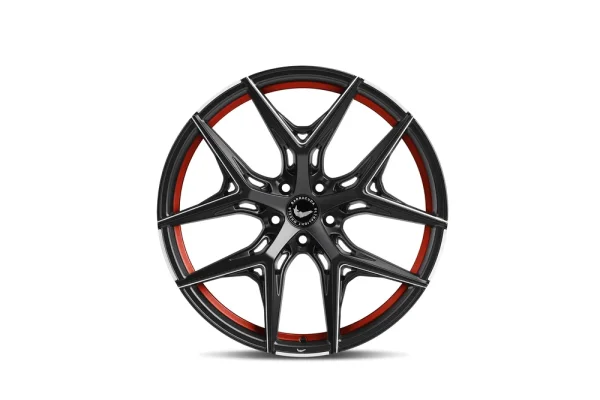 BARRACUDA RAZZER 9,5x22 5x114,3 ET40 Mattblack undercut Trimline rot Puresports gefräst