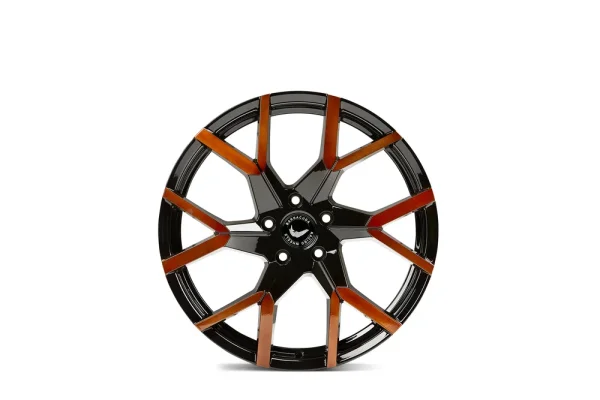 BARRACUDA TZUNAMEE EVO 8x18 /5x100 ET38 Black gloss flashcopper mit Spurplatte BCF22028