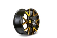 BARRACUDA TZUNAMEE EVO 8x18 /5x112 ET33 Black gloss Flashgold mit Spurplatte BCF22023