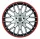 BARRACUDA KARIZZMA 7,5x17 / 4x98 4x108 ET38 Mattblack-polished / Color Trim rot