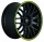 BARRACUDA KARIZZMA 8,0x18 / 4x100 4x108 ET38 Mattblack Puresports / Color Trim gelb