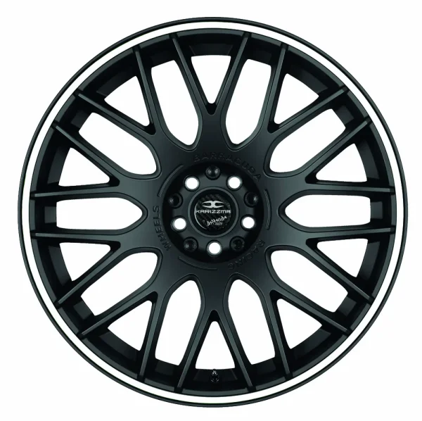 BARRACUDA KARIZZMA 8,0x18 / 4x100 4x108 ET38 Mattblack Puresports / Color Trim weiss