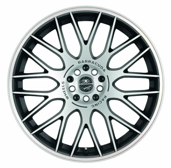 BARRACUDA KARIZZMA 8,0x18 / 5x112 ET45 Mattblack-polished / Color Trim weiss