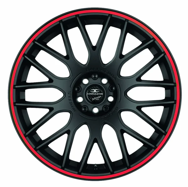 BARRACUDA KARIZZMA 8,0x18 / 5x112 ET45 Mattblack Puresports / Color Trim rot
