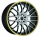 BARRACUDA KARIZZMA 8,5x19 / 5x100 5x112 ET32 Mattblack-polished / Color Trim gelb