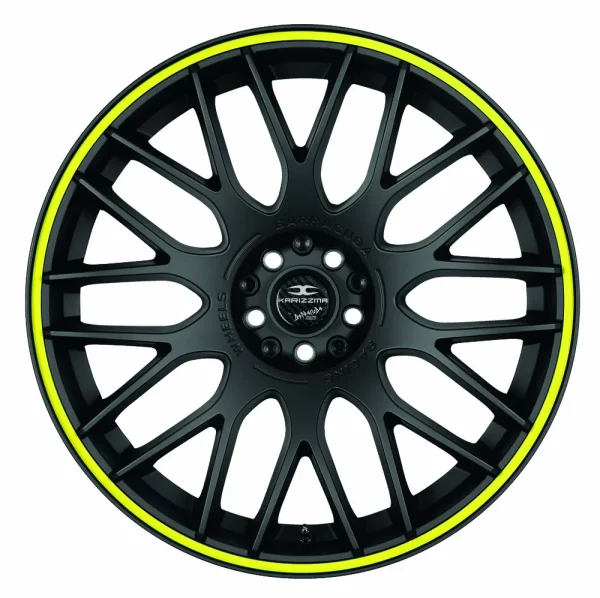 BARRACUDA KARIZZMA / 9x20/5x120 ET42 Mattblack Puresports / Color Trim gelb
