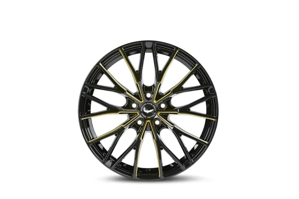 BARRACUDA PROJECT 3.0 10x20 / 5x112 ET28 Black gloss Flashgold mit Spurplatte BCF22024