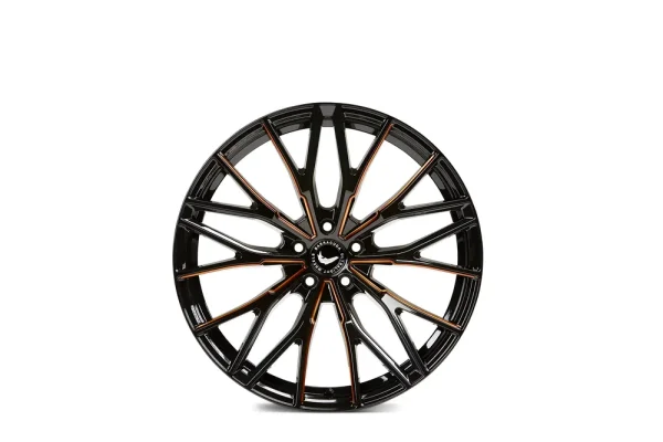 BARRACUDA PROJECT 3.0 8,5x20 / 5x112 ET38 Black gloss flashcopper mit Spurplatte BCF22028